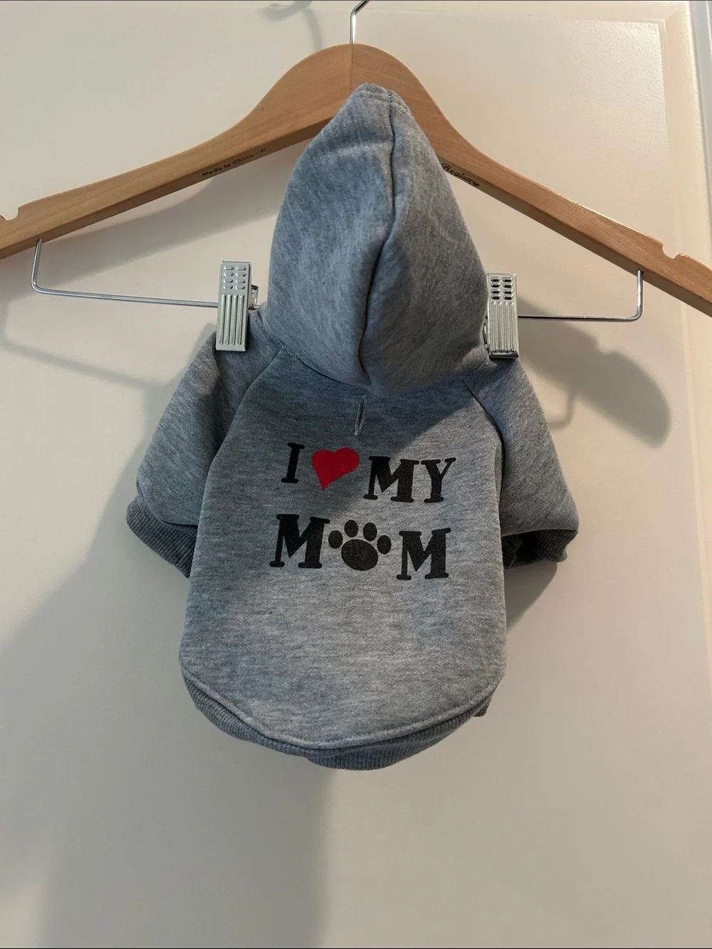 Unbranded Gray Pet Dog Hoodie with 